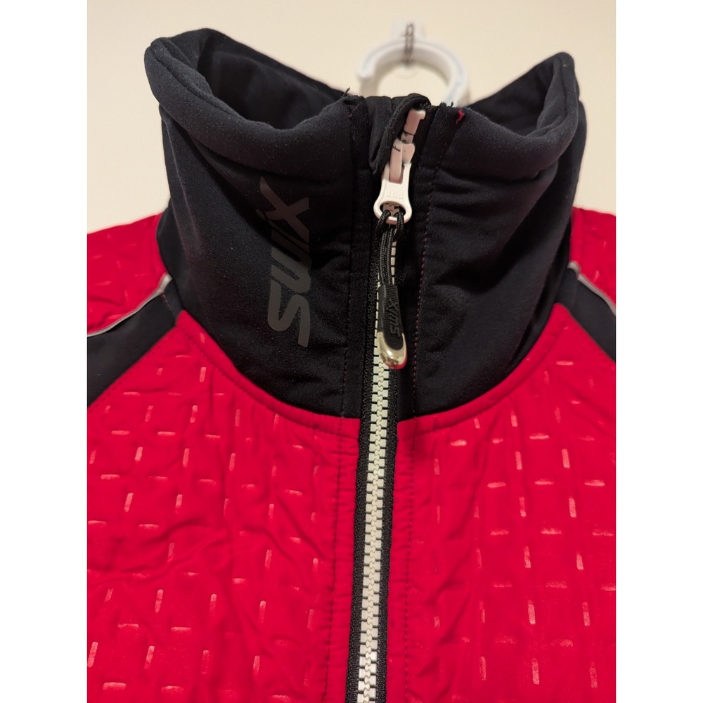 Swix Quilted Softshell Jacket Womens Large Pink Full Zip Reflective Winter Ski - Picture 2 of 13